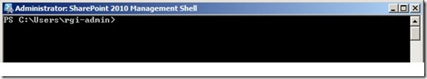 Image of SharePoint 2010 Management Shell