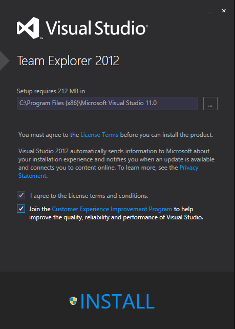 Image of Team Explorer installation