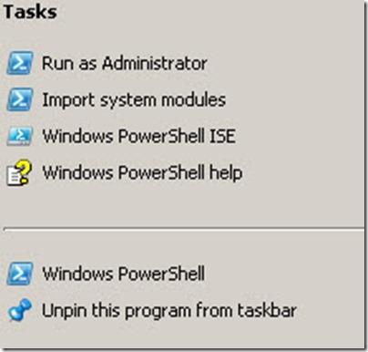 Image of Tasks menu