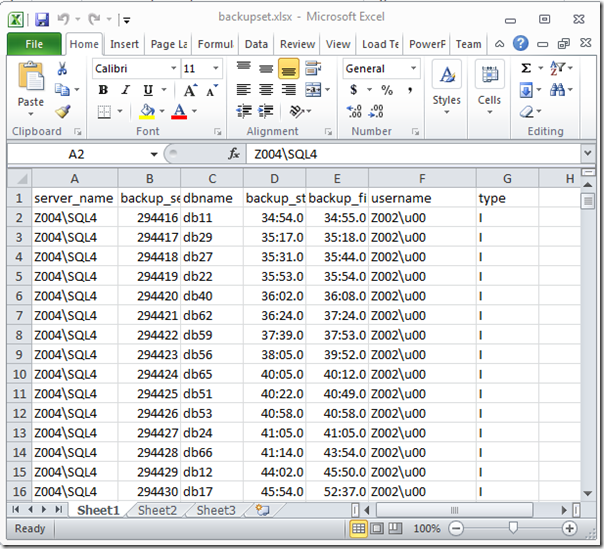Image of Excel file