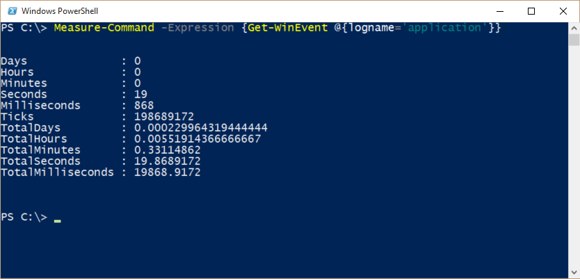 Check Performance Of Event Log Queries Scripting Blog