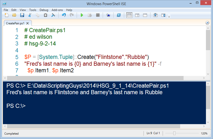 Using A Tuple In Powershell - Scripting Blog