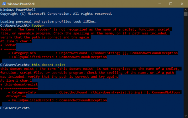 PowerShell assumes the background color is #0