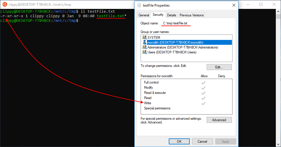 chmod readwrite