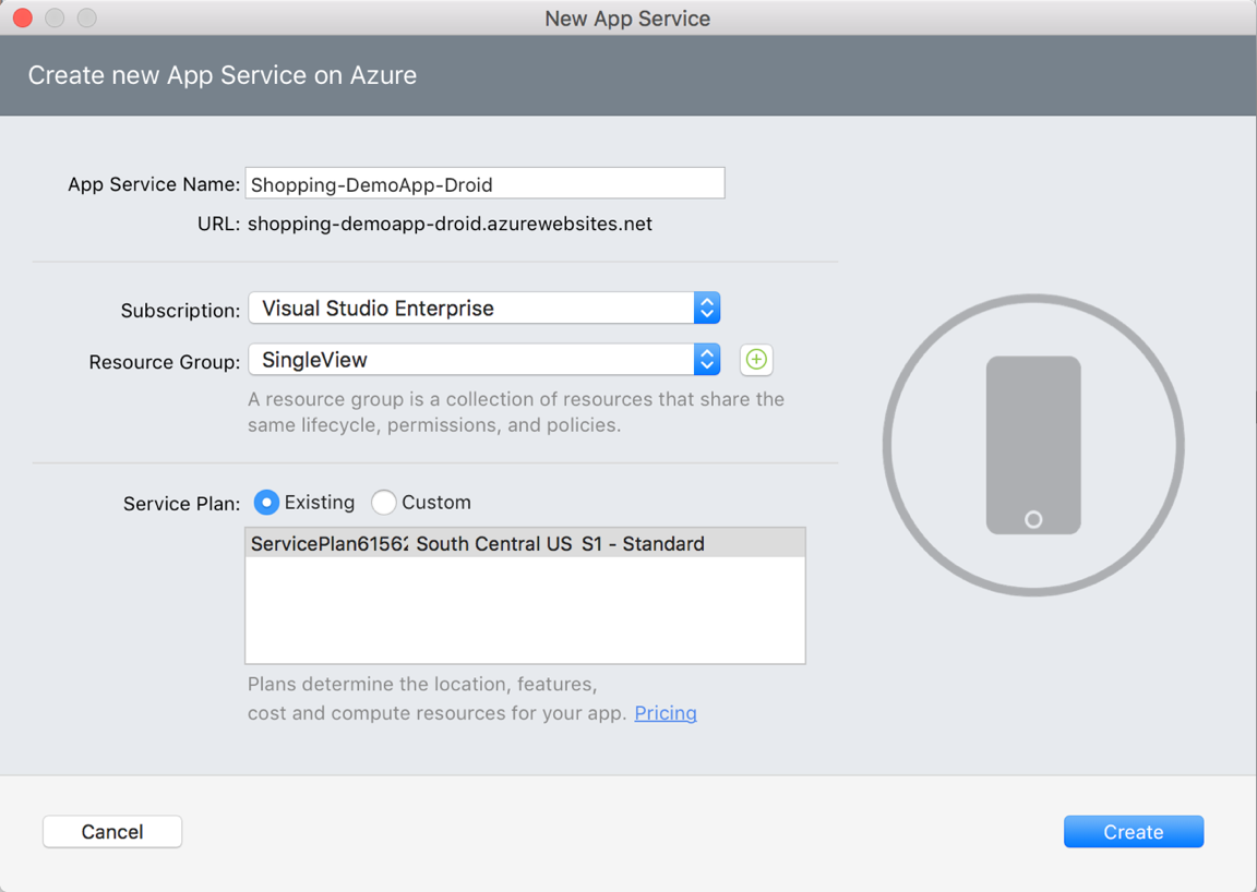visual studio for mac serverless application