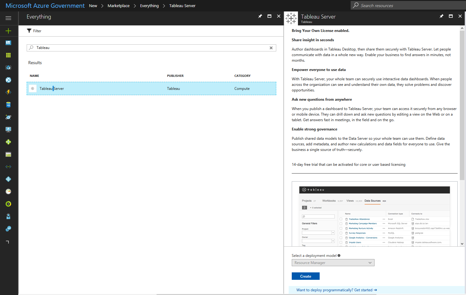 Tableau Server Now Available In Azure Government Marketplace Azure Government