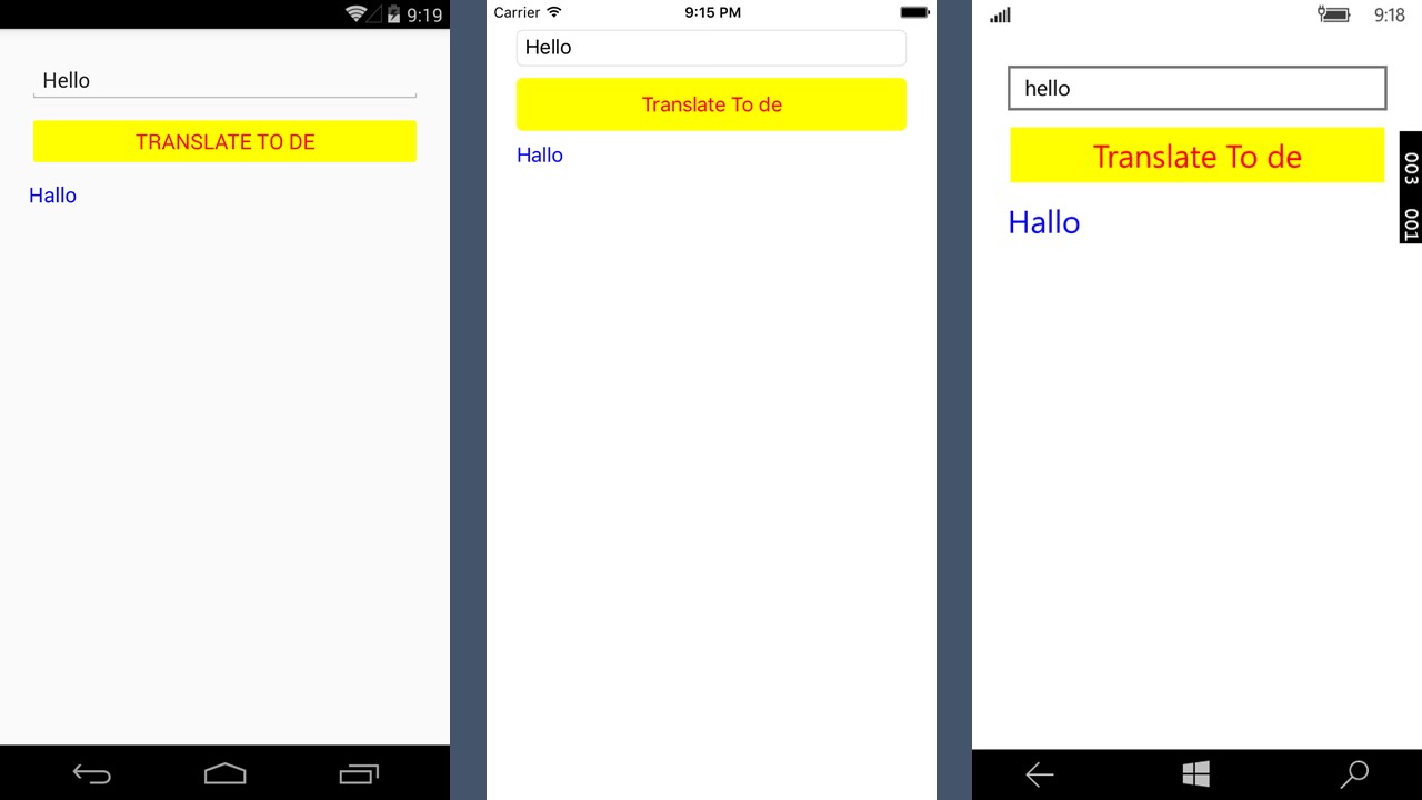 TranslateThis Microsoft Translator Service App