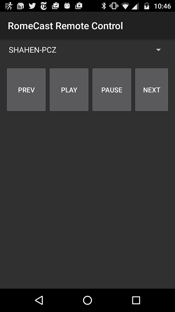 Remote control Android app for RomeCast.