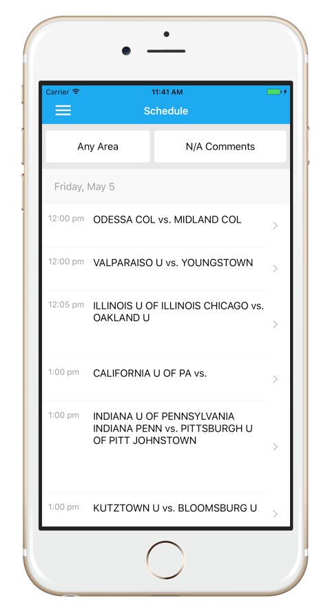 Minnesota Twins app schedule on iOS