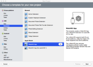 watchOS 2 Extension Project