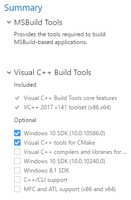 visual c build tools