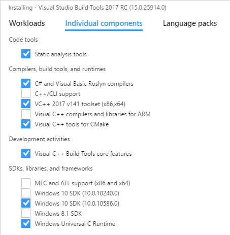 Visual studio build tools 2017 что это