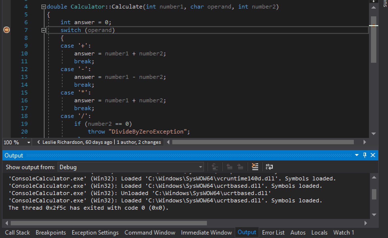 c++ visual studio code window