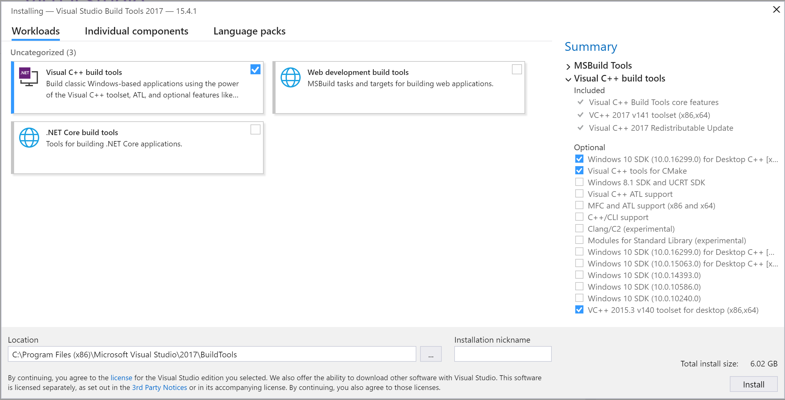 visual c++ 2019