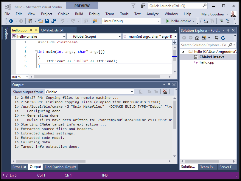 cmake tutorial visual studio