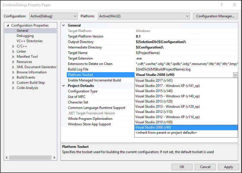 how to older versions of visual studio