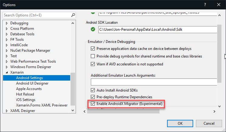 Image AndroidXMigrator AndroidX NuGet Packages