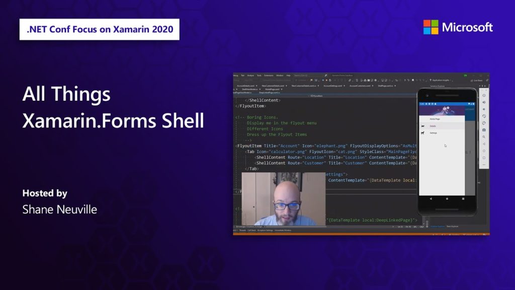 Thumbnail for Xamarin.Forms shell session with Shane