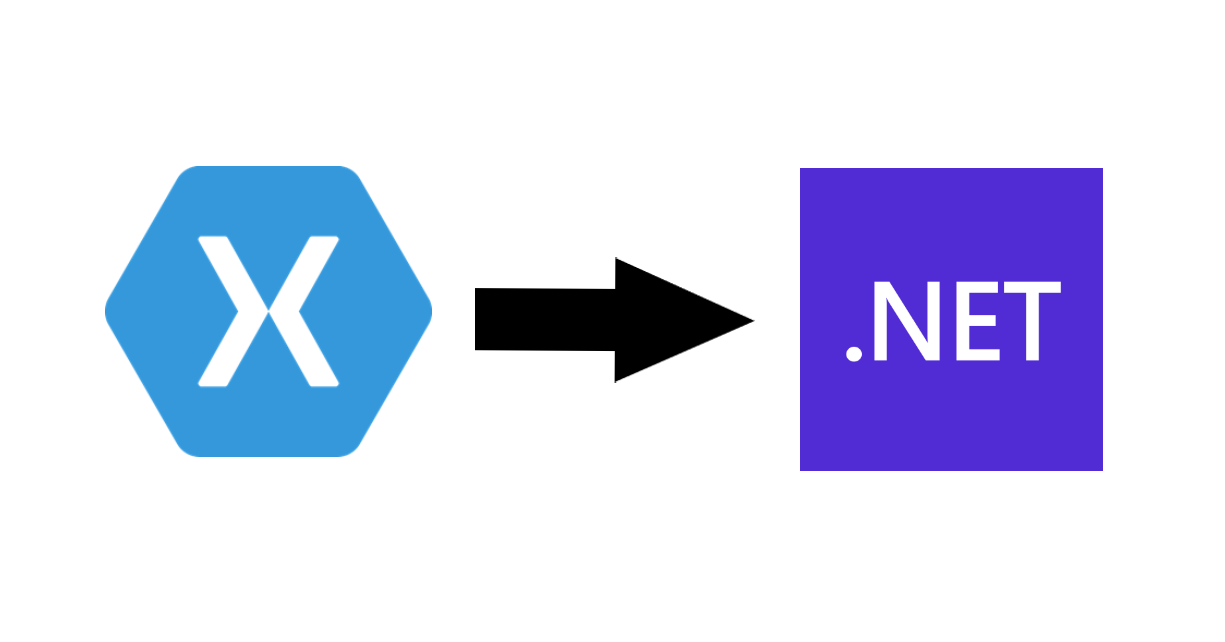 Xamarin to .NET with an arrow in between