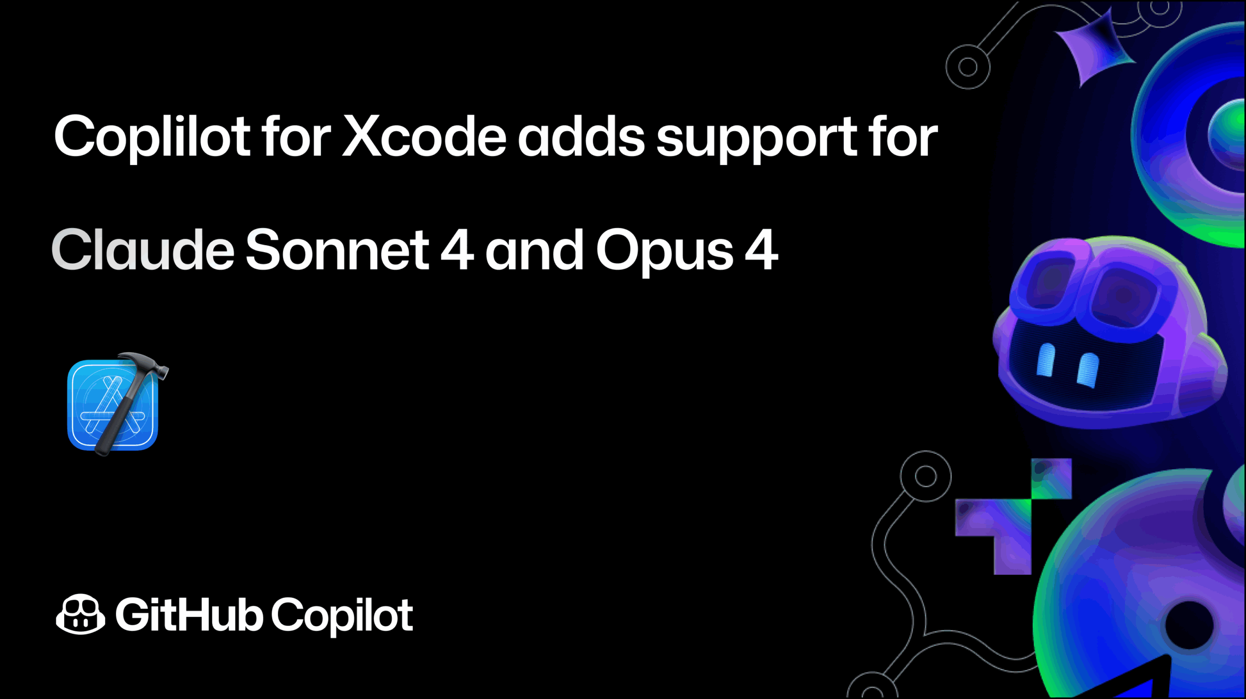 Claude 4 Blog poster GitHub Copilot Xcode image